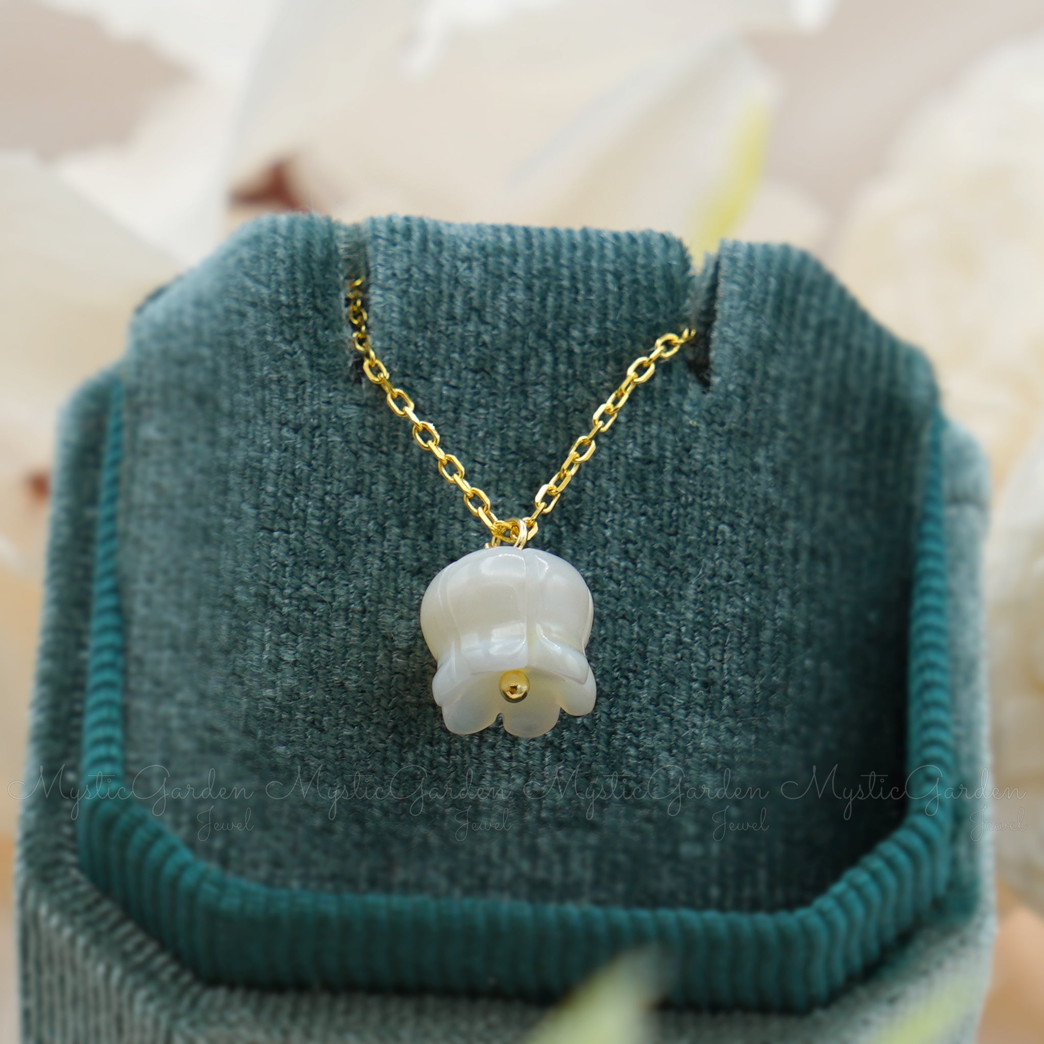 lily flower charm Carved Lily Flower Charm Pendant | Flower Jewelry