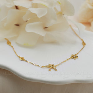 Dove and Flower Motif Necklace