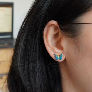 Blue Butterfly Earrings