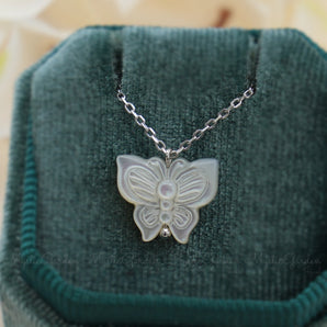 Carved Butterfly Charm Pendant