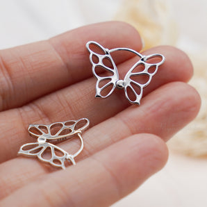 Butterfly Huggie Hoop Earrings