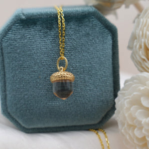 Gemstone Acorn Pendant