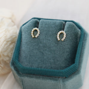 Crystal Horseshoe Earrings