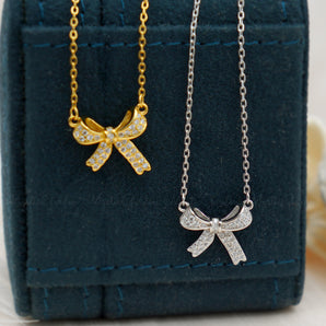 CZ Bow Necklace