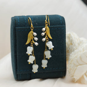 Lily of The Valley Gemstone Drop Earrings