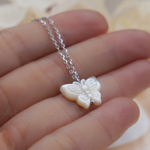 Carved Butterfly Charm Pendant