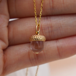 Gemstone Acorn Pendant