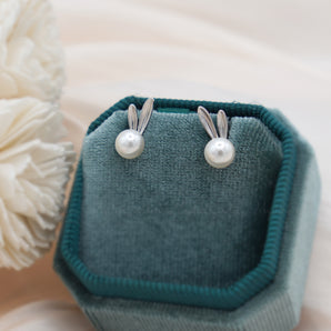 Bunny Ear Pearl Earrings