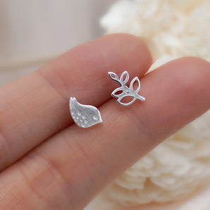 Bird and Leaf Branch Studs