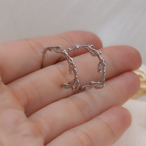 Leaf Hoop Earrings