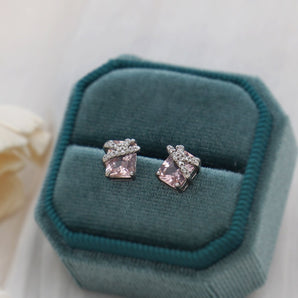 Pink Bow Tie Gift Box Studs