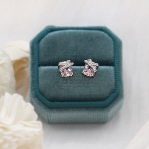 Pink Bow Tie Gift Box Studs